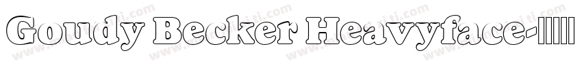 Goudy Becker Heavyface字体转换